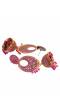 Traditional Gold Plated Pink Long Dangler Jhumki Earrings RAE0642
