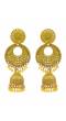 Gold Plated yellow Long Chandbali Dangler Jhumki  Earrings RAE0646