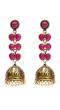Traditional Gold & Pink Jhumka Jhumki Earrings RAE0650