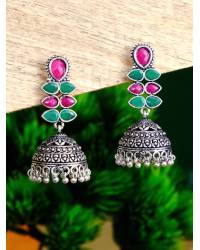 Buy Online Royal Bling Earring Jewelry Beautiful Hoop Meenakri Blue Earrings RAE1359 Jewellery RAE1359