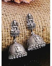 Buy Online Royal Bling Earring Jewelry Oxidised German Silver Green Round Check square  Design Jhumka Earrings RAE1566 Jewellery RAE1566
