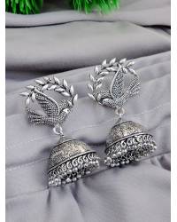 Buy Online Royal Bling Earring Jewelry Oxidized German Silver Multi Color Jhumka Earrings RAE0672 Jewellery RAE0672