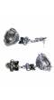 German Silver Black Jhumka Earrings RAE0670