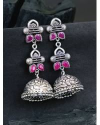 Buy Online Crunchy Fashion Earring Jewelry Oxidized Silver Long Necklace with Earrings  CFS0256
