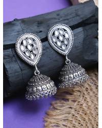 Buy Online Royal Bling Earring Jewelry Crunchy Fashion Oxidzed Silver Multicolor Pearl Beaded Dangler Earrings RAE2207  Earrings RAE2207