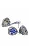 Oxidized German Silver Blue Jhumka Jhumki Earrings RAE0679