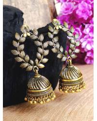 Buy Online Royal Bling Earring Jewelry Traditional Golden Red Meenakari Floral Kundan Jhumki Earrings RAE1632 Jewellery RAE1632