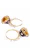 Traditional Gold Black Hoops Jhumka Earrings RAE0683