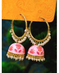 Buy Online Royal Bling Earring Jewelry Traditional Gold Plated Pink Jhumki Earrings  Jewellery RAE0414