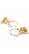 Traditional Gold Plated  Yellow Hoops Jhumka Earrings RAE0685