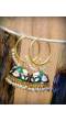 Traditional Gold Plated Green Hoops Jhumka Earrings RAE0686