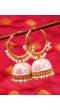 Traditional Gold Plated White Jhumka Jhumki Earring RAE0695