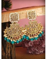 Buy Online Royal Bling Earring Jewelry Gold-Plated check square Jhumka Earrings RAE1560 Jewellery RAE1560
