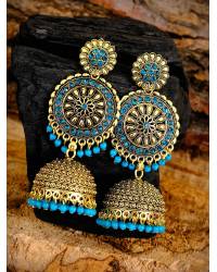 Buy Online Crunchy Fashion Earring Jewelry Boho Purple Beaded Tassel Earrings for Women/Girl' Drops & Danglers CFE1882