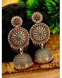 Buy Online Royal Bling Earring Jewelry Gold-Plated Kundan Stone Studded Green  Meenakari Jewellery Set RAS0444 Jewellery RAS0444