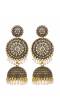 Traditional Round Gold Plated White Pearl Jhumki  Earrring RAE0726