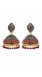 Traditional Rose Red Gold Plated Jhumka Jhumki Earring RAE0730 