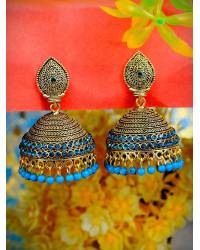 Buy Online  Earring Jewelry Gold-Plated Floral Maroon Jhumka Earring RAE1409  RAE1409