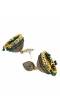 Traditional Gold Plated Dark Green Pearl Jhumki Earring RAE0734 