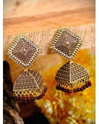Buy Online Royal Bling Earring Jewelry Gold Plated Handcrafted Enamel Purple  Meenakari Hoop Earrings RAE1345 Jhumki RAE1345