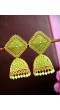 Traditional Gold plated Gold plated Green Jhumka Jhumki Earrings RAE0742 