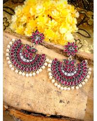 Buy Online Crunchy Fashion Earring Jewelry Gold plated Antique Grey Floral Jhumka Earrings RAE0936 Jewellery RAE0936