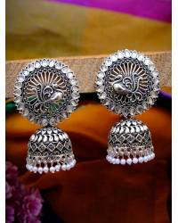 Buy Online Royal Bling Earring Jewelry Gold Plated Traditional White Pearl Designer Kundan Chandbali Earring RAE0831 Jewellery RAE0831