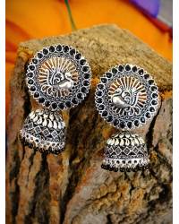 Buy Online Crunchy Fashion Earring Jewelry Black Crystal Dangling Earrings Jewellery CFE0893