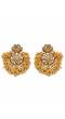 Gold-Plated Kundan Earrings With Pearls RAE0784
