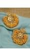 Gold-Plated Kundan Earrings With Pearls RAE0784