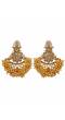Gold Plated Kundan Earrings With Pearls RAE0787