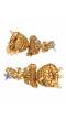 Traditional Gold Plated Kundan Floral Peacock Style Jhumka Earrings  RAE0791