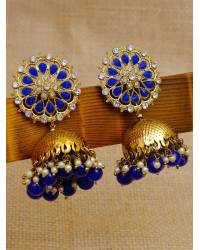 Buy Online Royal Bling Earring Jewelry Meenakari jhumka, traditional Long Blue Jhumka Earrings  RAE1325 Jewellery RAE1325