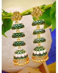 Buy Online Royal Bling Earring Jewelry Traditional Round Gold Plated White Pearl Jhumki  Earrring RAE0726 Jewellery RAE0726