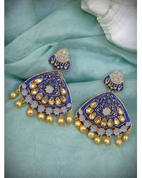 Buy Online Royal Bling Earring Jewelry Oxidized Silver Pink Chandwali Dangler With White Pearl Earring RAE0753  Jewellery RAE0753