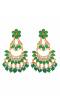 Traditional Gold Plated Green Chandbali Earring RAE0835