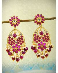 Buy Online Royal Bling Earring Jewelry Pink Oval cut Heart CZ Ring Jewellery CFR0247