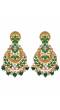 Traditional Gold Plated Green Chandbali Earring RAE0842