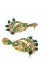 Traditional Gold Plated Green Chandbali Earring RAE0842