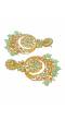 Traditional Gold Plated LightGreen Color Dangler Earrings RAE0850