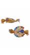 Gold Plated Peacock Design Multicolor Jhumka style Dangle Earrings RAE0858