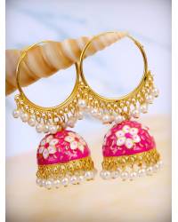 Buy Online Crunchy Fashion Earring Jewelry Crunchy Fashion Gold-Plated Sea- Green Studded & Pearl Beaded Jewellery Set RAS0552 Jewellery Sets RAS0552