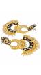 Traditional Black  Meenakari Gold Plated Chandbali Earring RAE0868