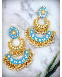 Buy Online Crunchy Fashion Earring Jewelry Green With White Pearls Jhumki Earrings  Jewellery RAE0378