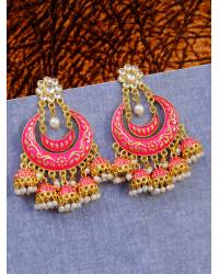 Buy Online Crunchy Fashion Earring Jewelry Bracelet Combo Red & White color Jewellery CFB0430