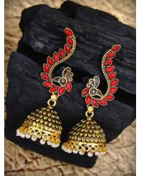 Buy Online Crunchy Fashion Earring Jewelry Gold Plated Pink Jhumka Earrings  Jewellery RAE0440