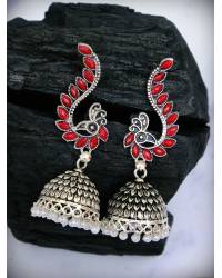 Buy Online Crunchy Fashion Earring Jewelry Beautiful Celebrity Inspired Lord Ganesha Earrings Oxidized Silver Alloy Stud Earrings CFE1702 Jewellery CFE1702