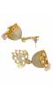 Gold plated Antique Grey Floral Jhumka Earrings RAE0936