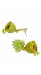 Gold plated Antique Green Floral Jhumka Earrings RAE0941