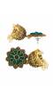 Traditional Gold plated Green Kundan Earring With Pearls RAE0943